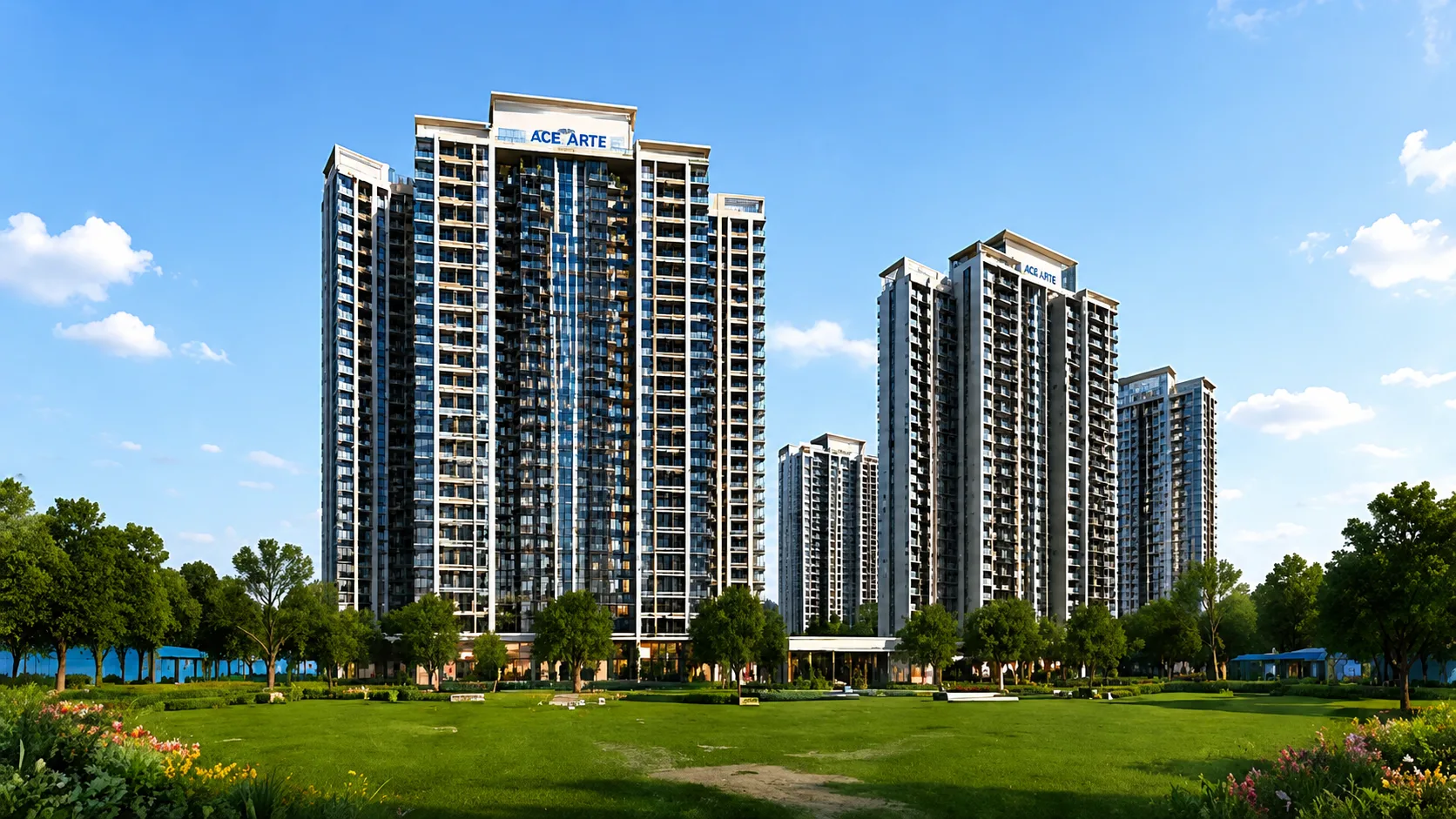 Landscaped luxury living environment at ACE Arte